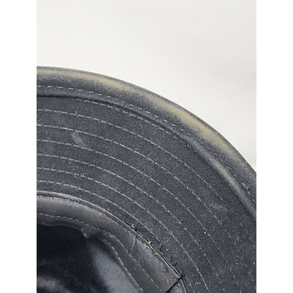 Vintage Wilsons‎ SZ Large Black Leather Safari Hat Made In USA - Picture 9 of 10